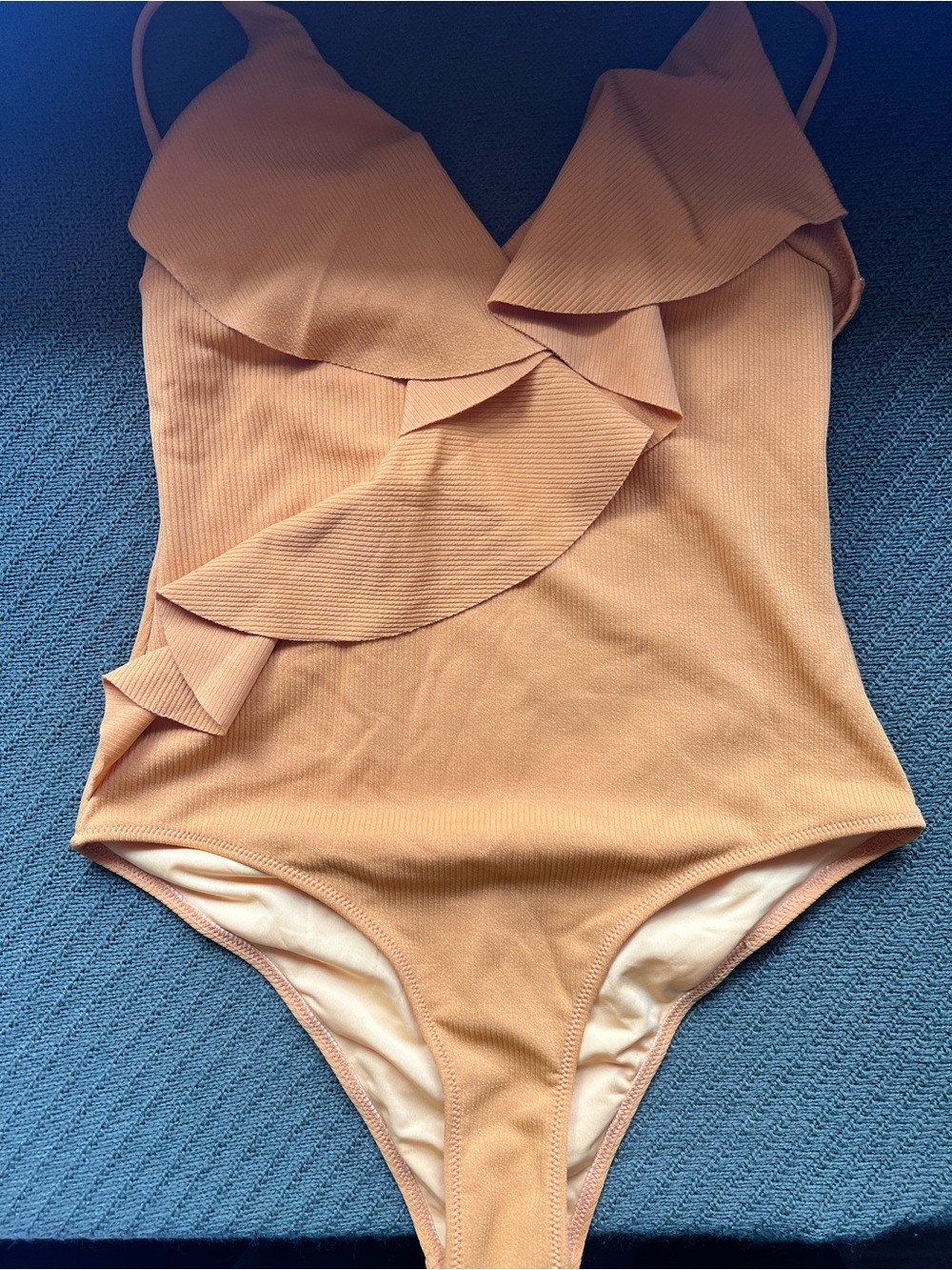 Cupshe Yellow Ruffle V-Neck One-Piece Swimsuit